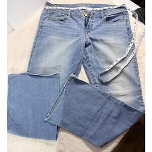 American Eagle Favorite Boyfriend Jeans Womens 16 Long Mid Rise Stretch Denim